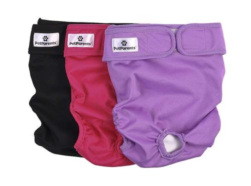 cat diapers in assorted colors